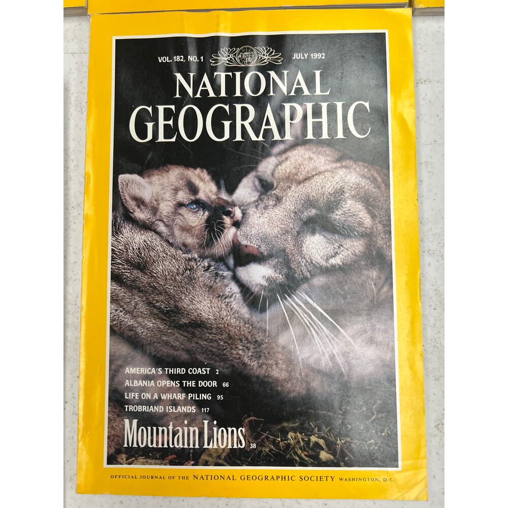 1992 National Geographic - July, August, September, October and November
